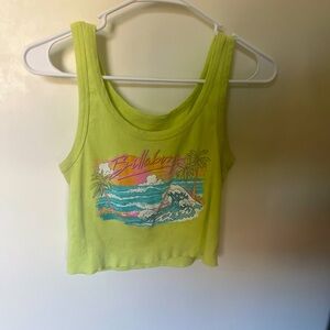 Billabong graphic beach cropped tank top